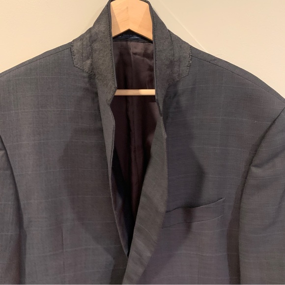 Nordstrom Joseph Abboud Men's Wool and Silk Grey Suit Jacket Size 42L - Picture 11 of 11